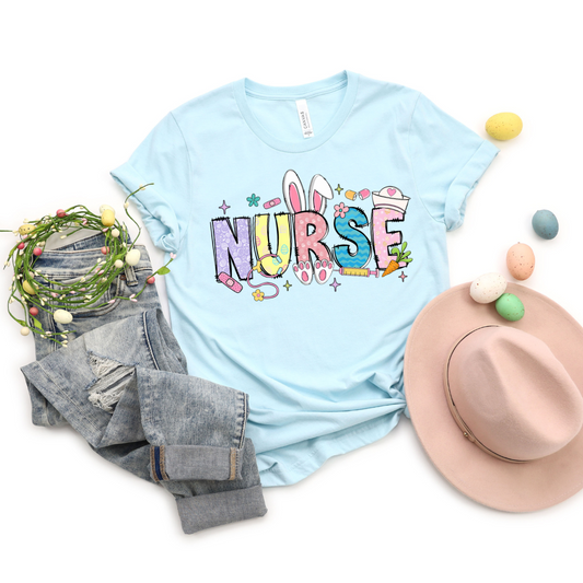 Nurse Easter Bunny T-shirt