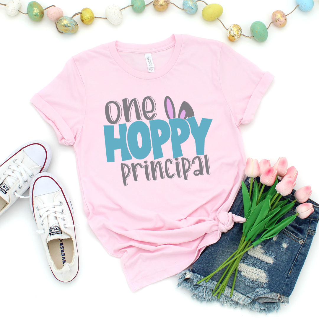 One Hoppy Principal Easter T-shirt