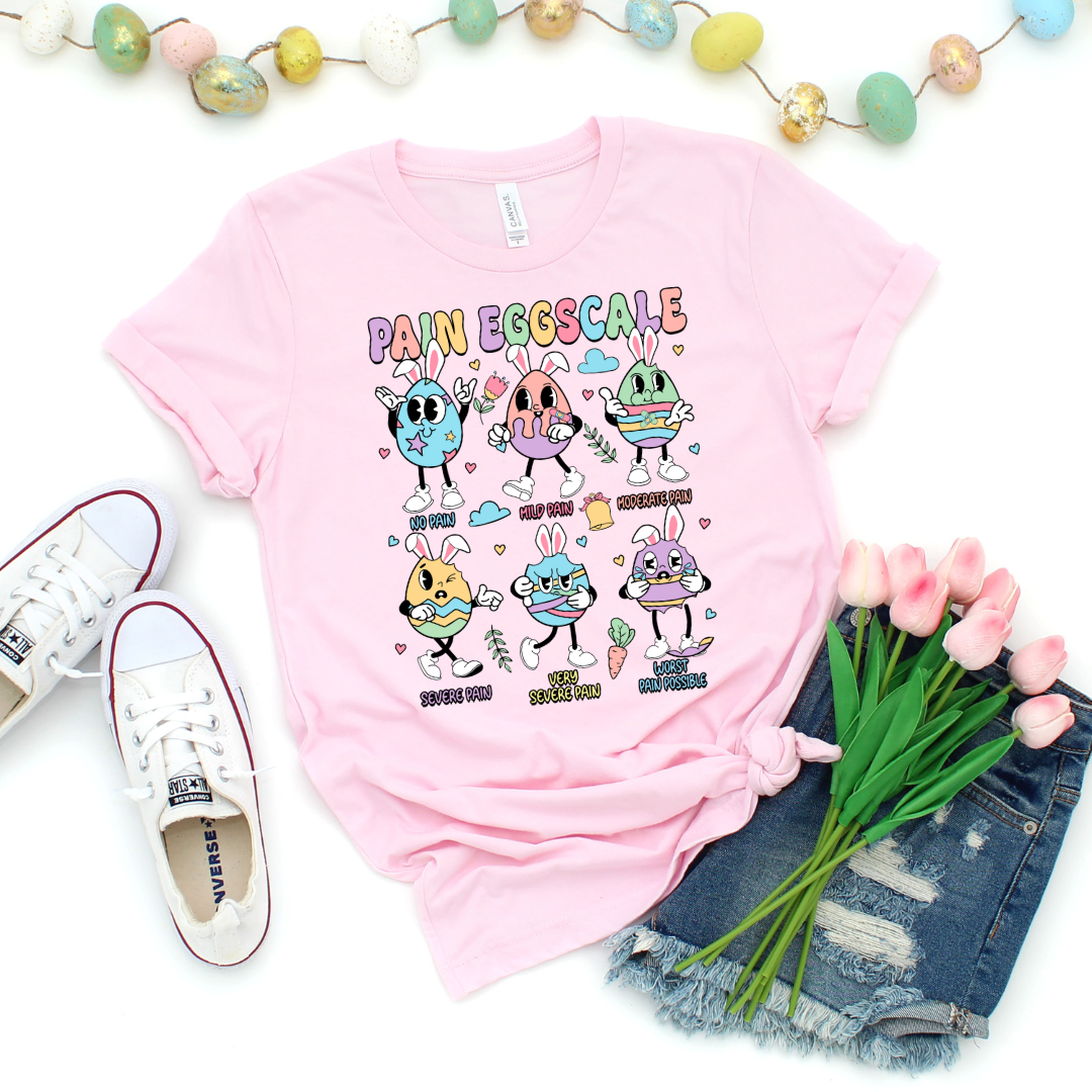 Pain Eggscale Nurse Easter Bunny T-shirt