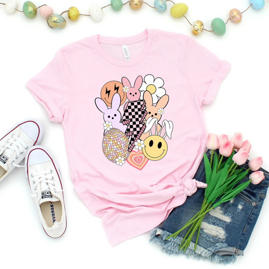 Retro Bunny Easter Tshirt