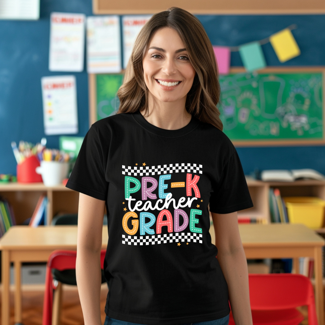 Dots and Checkers Grade Level Shirts