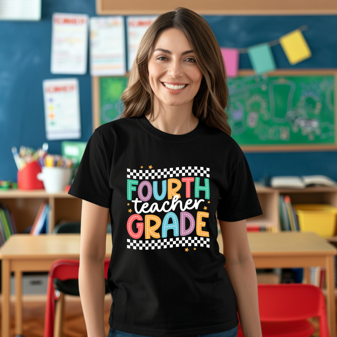 Dots and Checkers Grade Level Shirts