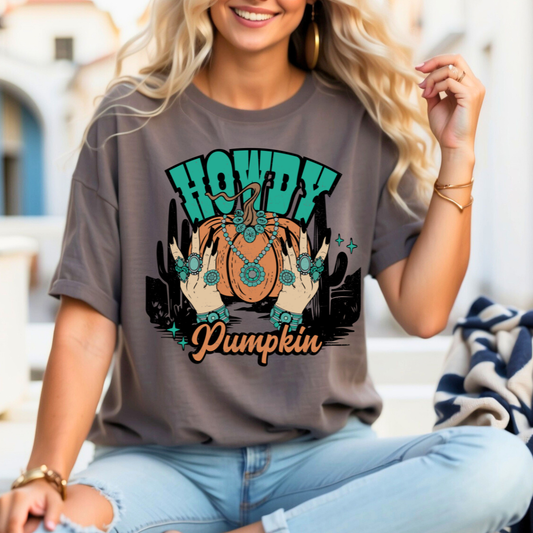 HOWDY Pumpkin Fall T-shirt