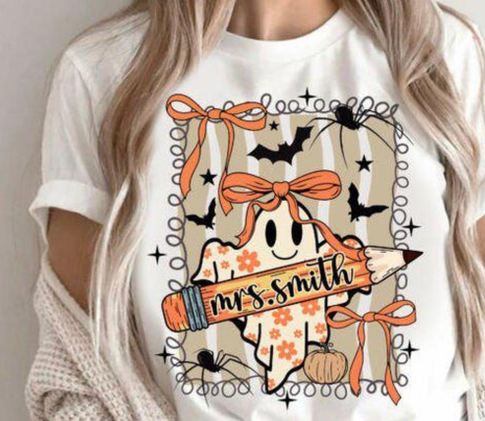 Personalized Cute Ghost Halloween T-shirt